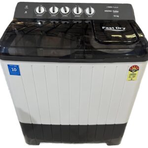 Voltas Beko, A Tata Product 10 Kg 5 Star Semi-Automatic Top Load Washing Machine (WTT100UPA/GRSSWH5PTDA, Grey, Special pulsator and Double waterfall Technology)