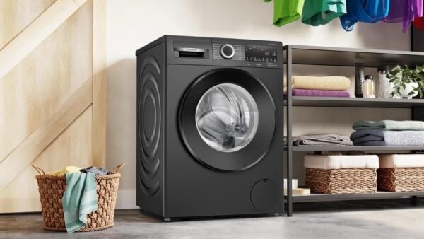 Bosch 9kg 5 Star Anti Wrinkle & Steam Care Fully Automatic Front Load Washing Machine with Built in Heater (WGA244ZTIN, Black Grey) - Image 7