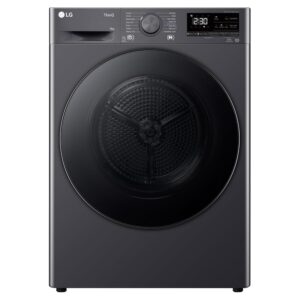 LG 9 Kg, Wi-Fi, Dual Inverter Heat Pump, Eco-Hybrid Technology Fully Automatic Front Load Dryer (DHV09SAM, Double Layer Air Filter, Allergy Care, Auto Cleaning Condenser, Middle Black)