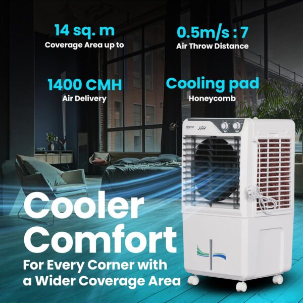 Voltas Joy 26, Room Air Cooler for Home, Honey Comb Cooling Pads with 3 Speed Control Functions, 26 Litres, White - Image 7