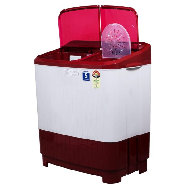 Panasonic 7 kg 5 Star Semi-Automatic Top Loading Washing Machine with Powerful Motor (NA-W70B5RRB, Red, Active Foam System) - Image 6