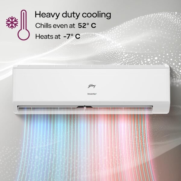 Godrej 1.5 Ton 3 Star, Hot & Cold, 5 Years Comprehensive Warranty, Inverter Split AC (Copper, 2025 Model, 4 way Air Swing, AC 1.5 SIH 18ITC3 WWS, White) - Image 6