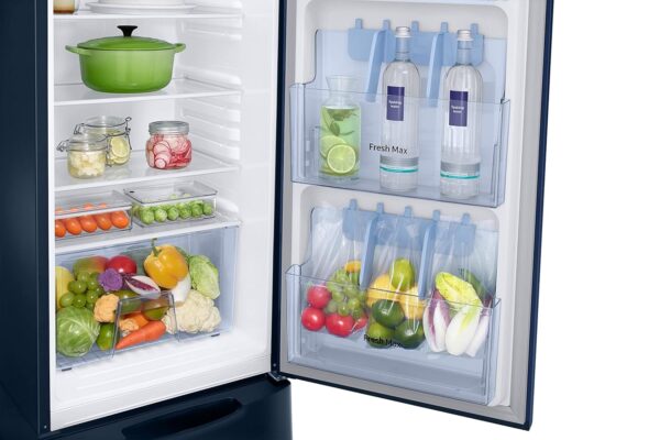 Samsung 246L 3 Star Inverter Direct-Cool Single Door Refrigerator Appliance (RR26C3893CU/HL,Camellia Blue) Base Stand Drawer - Image 8