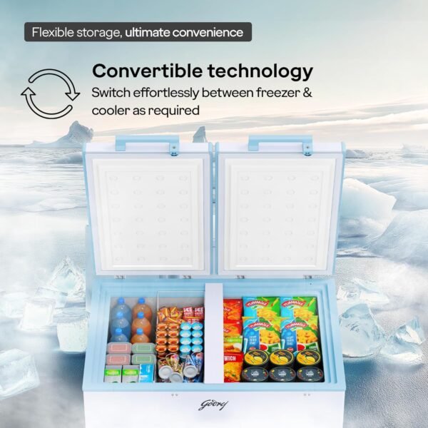 Godrej 302 L Double Door Convertible Deep Freezer (DH ESNCH 325D 2HCNP RW, White) - Image 7