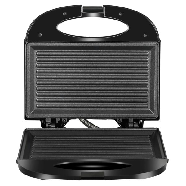 Faber 750W Dlx Sandwich Grill Toaster | Grill, Toast & Heat | 2 Slice Slots, Power & Ready Lights, Auto Shut-Off, Cord Storage, Non-Stick Coated Plates For Easy Cleaning | (Black + Ss) - 22 Cm, 7 Cm - Image 5