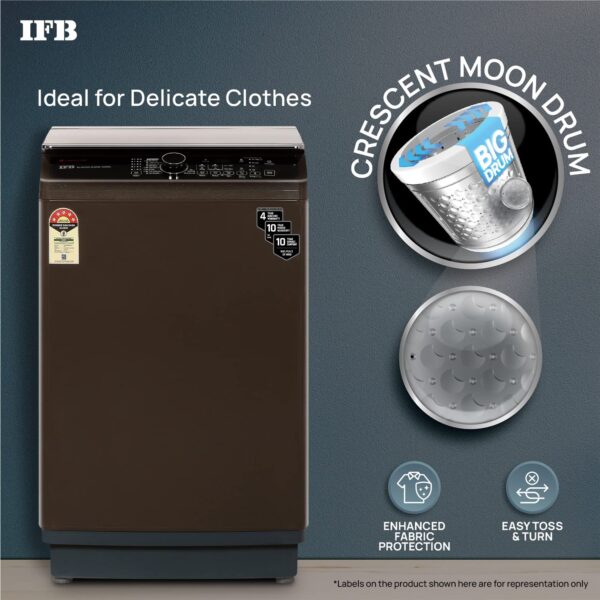 IFB 8.0 Kg Fully-Automatic Top Loading Washing Machine (TL-SBRS 8.0 KG Aqua, Brown, 2X Power Steam, 4 Years Comprehensive Warranty) - Image 8
