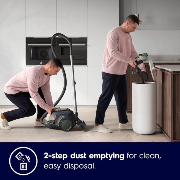 Electrolux UltimateHome 700 Canister Bagless Vacuum Cleaner for Home, 2000 W, 1.6 litres Capacity, 16A Plug, Nesno High Nozzle, 3-in-1 Kit, Washable Hygiene Filter, Denim Blue, EFC71611 - Image 5
