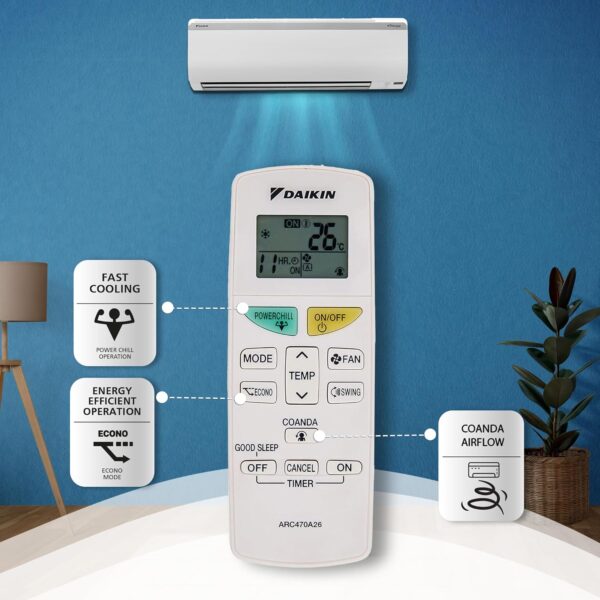Daikin 1.8 Ton 2 Star Fixed Speed Split AC (Copper, Anti Bacterial Filter, FTE60U, White) - Image 5