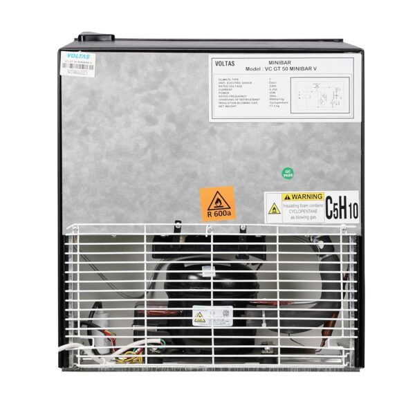 Voltas 50 Litres, Counter Top Glass Door Mini Bar/Visi Cooler, With Antibacterial Gasket (VC GT 50, Black) - Image 4