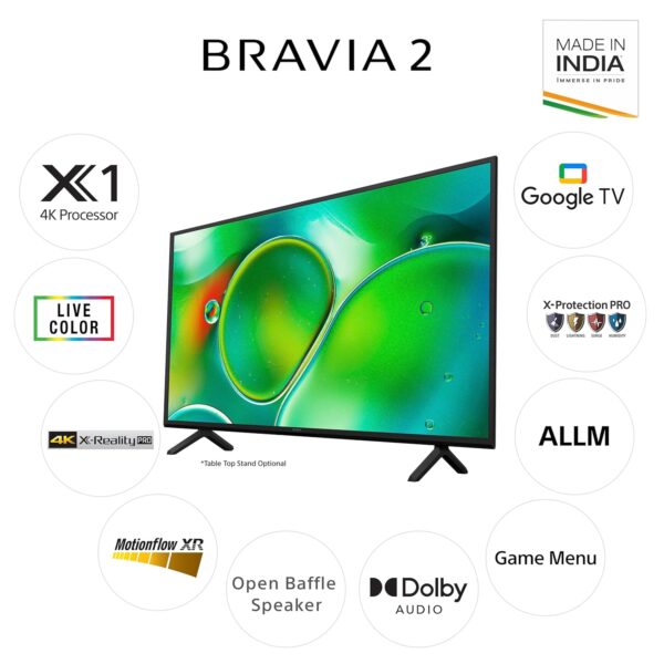 Sony BRAVIA 2 Series 126 cm (50 inches) 4K Ultra HD Smart LED Google TV K-50S25 (Black) - Image 12