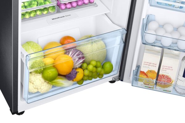 Samsung 256 L, 2 Star, Convertible, Digital Inverter with Display Frost Free Double Door Refrigerator (RT30C3732B1/HL, Black Matt) - Image 5