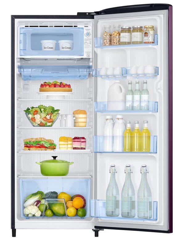 Samsung 223L 3 Star Inverter Direct-Cool Single Door Refrigerator Appliance (RR24C2723CR/NL,Camellia Purple) - Image 4