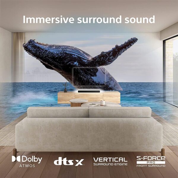 Sony HT-S2000 5.1ch Dolby Atmos Compact Soundbar Home Theatre System with SA-SW3 Wireless Subwoofer and SA-RS3S Rear Speaker(Dolby Atmos/DTSX, Bluetooth Connectivity, HDMI, Optical,HEC App Control) - Image 12