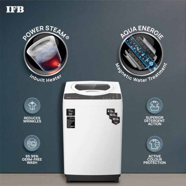 IFB 6.5 Kg 5 Star Fully Automatic Top Load Washing Machine Aqua Conserve (TL-REWS 6.5KG AQUA, White, 2X Power Steam, 4 Years Comprehensive Warranty) - Image 6