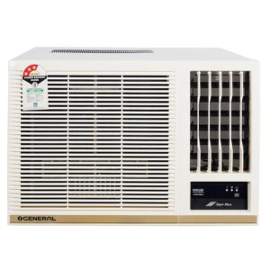 O-general BBAA Series 1.5 Ton 3 Star Window AC With Super Wave Technology 3-Speed Cooling (AXGB18BBAA-B, White)