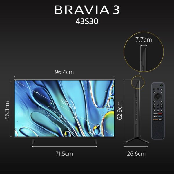 Sony BRAVIA 3 Series 108 cm (43 inches) 4K Ultra HD AI Smart LED Google TV K-43S30 (Black) - Image 17