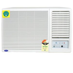 Carrier 1.5Ton 3 Star Copper, Dust Filter & Turbo Mode, 2024 Model Window Inverter Air Conditioner (18KESTRELLA EXI, White)
