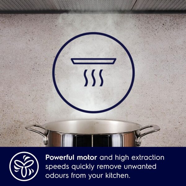 Electrolux 90cm Slope Chimney for up to 440 sqft Kitchen, Filter-Free, PowerBoost, UltimateTaste 500, Stainless Steel, ECS9610K - Image 6