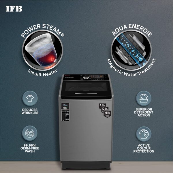 IFB 11.0 Kg 5 Star Top Load Washing Machine Aqua Conserve (TL-SIBS 11.0KG AQUA, Inox, Power Dual Steam, Inbuilt Heater) - Image 5