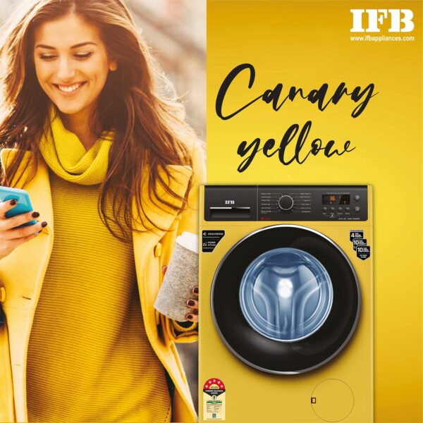 IFB 7 Kg 5 Star Front Load Washing Machine 2X Power Steam (ELITE ZLS 7012, Yellow, In-built Heater, 4 years Comprehensive Warranty) - Image 13