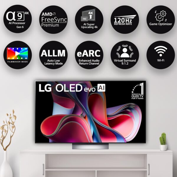 LG 139 cm (55 inches) 4K Ultra HD Smart OLED TV 55G3PSA (Black) - Image 12