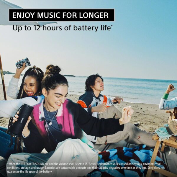 SONY ULT Field 1 with Massive Bass,12hrs Playtime,Hands Free Calling (with MIC),IP67(Waterproof,Dustproof,Rustproof),Sound Connect App,Wireless Bluetooth Speaker-White - Image 9