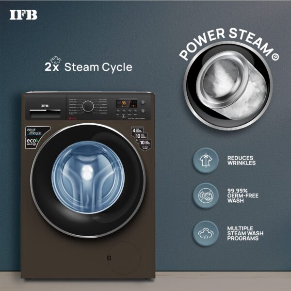 IFB 7 Kg 5 Star Front Load Washing Machine 2X Power Steam (ELITE MXS 7012, Mocha, In-built Heater, 4 years Comprehensive Warranty) - Image 6