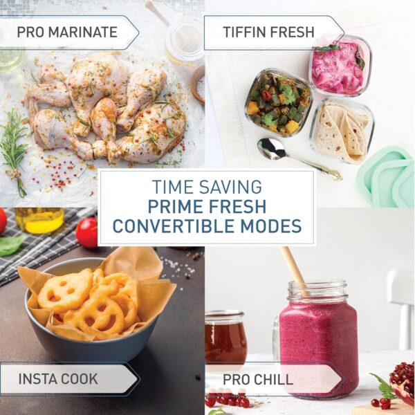 Panasonic 400L 2 Star Prime Convertible 6-Stage Smart Inverter Frost-Free Double Door Bottom Mount Refrigerator (NR-BK418BGMN, Mirror Glass, Fresh Safe Vegetable Case, Net Capacity 357L, 2024 Model) - Image 6