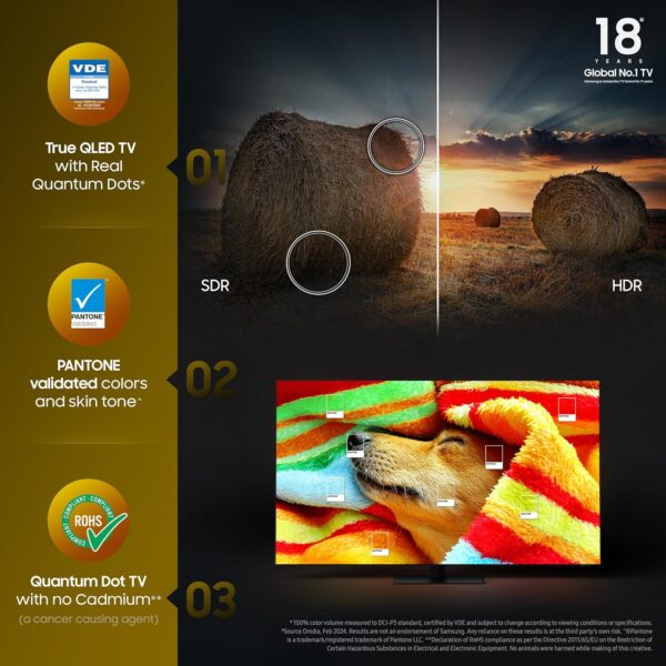 Samsung 163 cm (65 inches) 4K Ultra HD Smart QLED TV QA65Q60DAULXL (Black) - Image 14