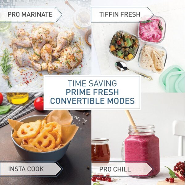 Panasonic 400L 2 Star Prime Convertible 6-Stage Smart Inverter Frost-Free Double Door Bottom Mount Refrigerator (NR- BK415BQKN, Diamond Black,Jumbo Fresh Vegetable Basket,Net Capacity 357L) - Image 8