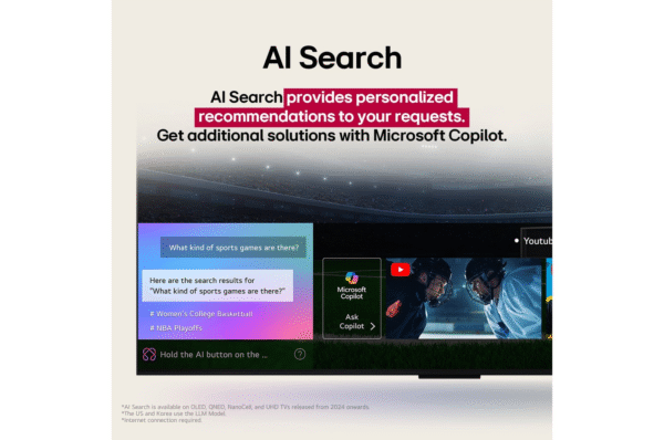 LG OLED evo 195cm (77) TV (G5), α11 AI Processor 4K Gen2, 120Hz Native Refresh Rate, 60W Audio Output, 2025 - Image 8