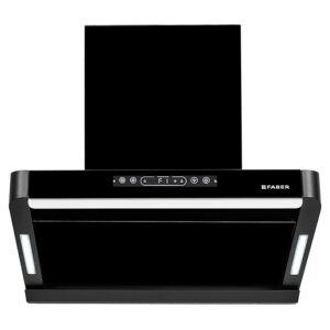 Faber Pinnacle 60cm 1500m³/hr Autoclean Chimney|Digital Display|Filterless|Slant Body|T-Shape Panel|Touch+Gesture|12Yr on Motor,5Yr Comprehensive Warranty by Faber|Hood Pinnacle FL HC BK 60,Matt Black