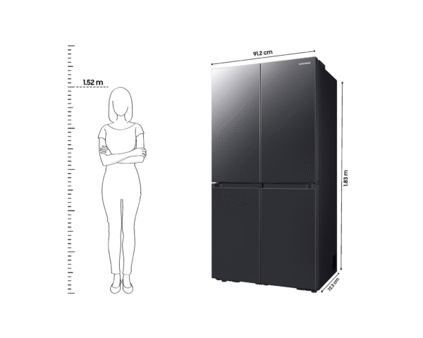 650 L 4 Door Convertible French Door Refrigerator RF65DG90BDSG - Image 6