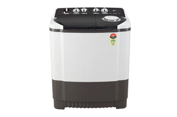 LG 8.5Kg Semi Automatic Top Load Washing Machine, Roller Jet Pulsator + Soak, Dark Grey