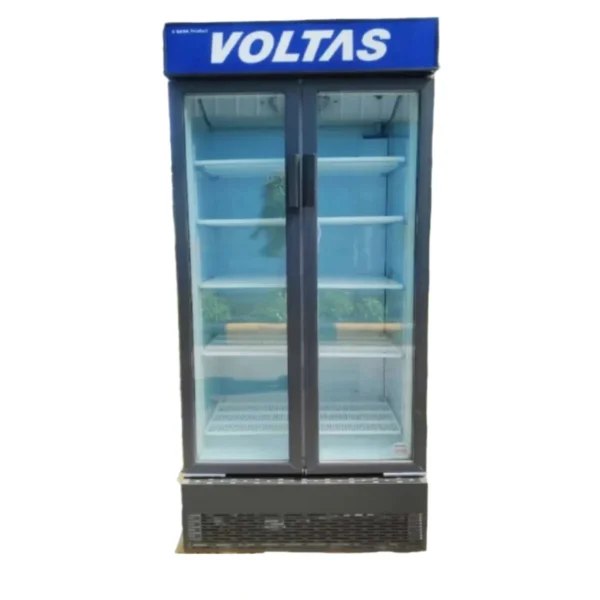Voltas VC GT 550 DD P 550 Metallic EGRY Litre Double Door Visi Cooler | Commercial Display Refrigerator | Fan Cooling | LED Light