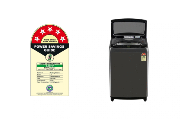 LG 8Kg Top Load Washing Machine, AI Direct Drive™, Turbodrum, Middle Black - Image 4
