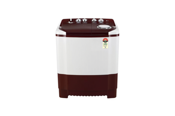 LG 7.5Kg Semi Automatic Top Load Washing Machine, Roller Jet Pulsator, Burgundy