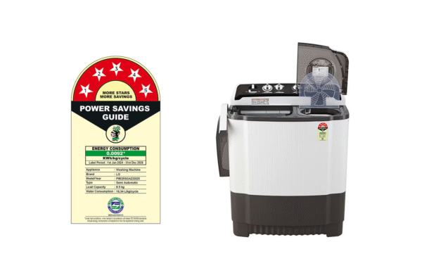 LG 8.5Kg Semi Automatic Top Load Washing Machine, Roller Jet Pulsator + Soak, Dark Grey - Image 10