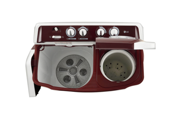 LG 7.5Kg Semi Automatic Top Load Washing Machine, Roller Jet Pulsator, Burgundy - Image 8