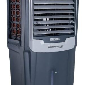 USHA Aerostyle Breeze 45 Air Cooler – 45L, 30cm Fan Blade, 10m Air Throw, Honeycomb Pads, Ice Chamber, Dust-Free Louvers