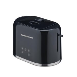 Morphy Richards Windsor Series Digital 2 Slice 800W Pop Up Toaster|8-Browning Levels|Reheat&Defrost|Wide Bread Slots|Bun Warmer|Dust Cover|Removable Crumb Tray|2-Yr Warranty By Brand|Black,800 Watts
