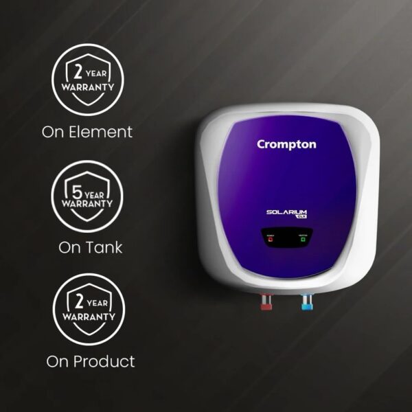 Crompton Solarium CLX 15-L 5 Star Rated Storage Water Heater (Geyser) with Free Installation and Connection Pipes ASWH-4915(Blue and White) - Image 2