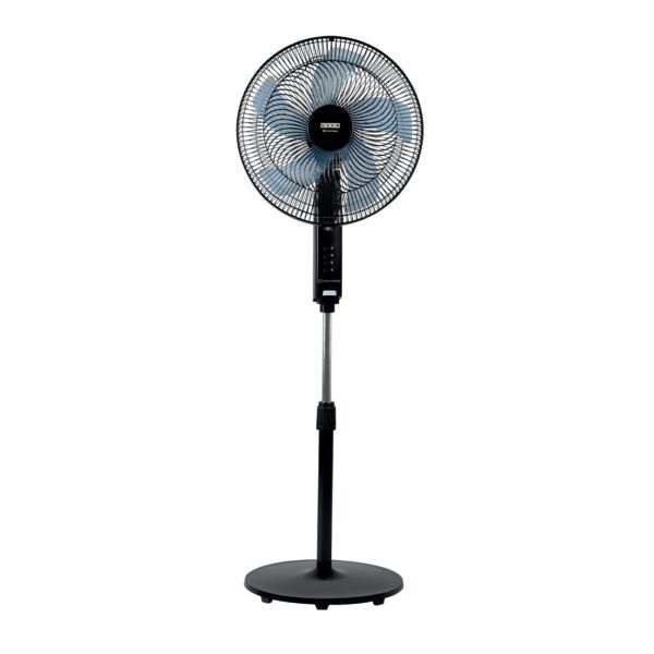 USHA Cyclotron 5 Blade Pedestal Fan | 1200RPM | Anti - Rust Protection | 100% Copper Motor | 2 Year Warranty | Black