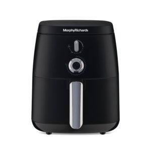 Morphy Richards 5 Litre Classic Air Fryer|Easy Knob Control|Adjustable Time & Temperature Control|Voltage Fluctuation Protection|Non-stick Coated Basket, Accessories|2-Yr Warranty by Brand|Black|1500W