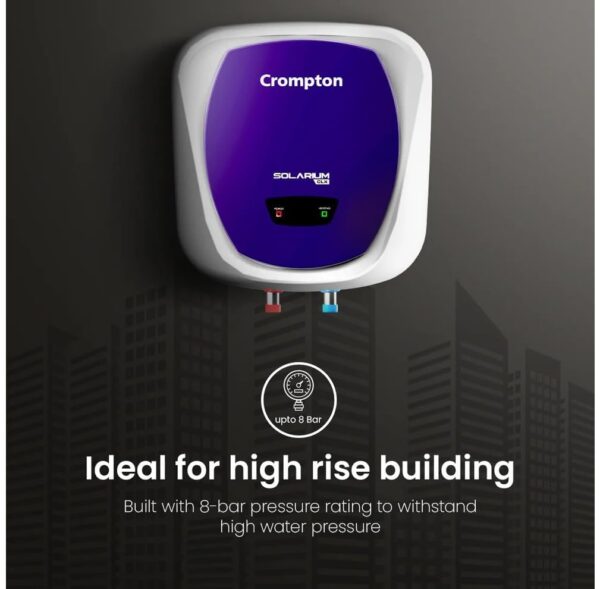 Crompton Solarium CLX 15-L 5 Star Rated Storage Water Heater (Geyser) with Free Installation and Connection Pipes ASWH-4915(Blue and White) - Image 4