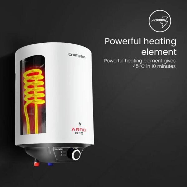 Crompton ARNO NEO 35L (ASWH-4335) Storage Water Geyser -with Rust Proof Plastic Body (White) | Free Installation - Image 3