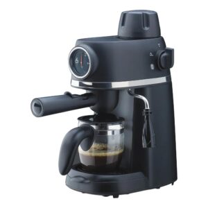 Europa 4 Cups Fully Automatic Coffee Maker (Makes Espresso, Milk Frothing Steam Nozzle with Thermo Dial, 350014, Black)