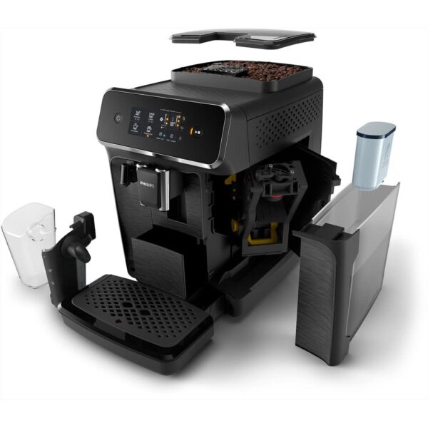 PHILIPS Versuni Latte Go Fully Automatic Bean To Cup Espresso Coffee Machine,3 One Touch Button Coffees (Cappuccino,Black Coffee,Espresso),15 Bars,Ceramic Grinder- 2 Year Brand Warranty - Ep2230/10 - Image 2