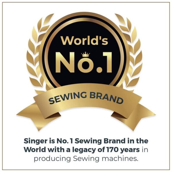 Singer Talent 3321 Automatic Zig-Zag Electric Sewing Machine with 21 Built-in Stitches (White) with 70 W Powerful motor & Feed dog with 106 Teeth in 6 Rows - Get Free Online Interactive Master Class - Image 2