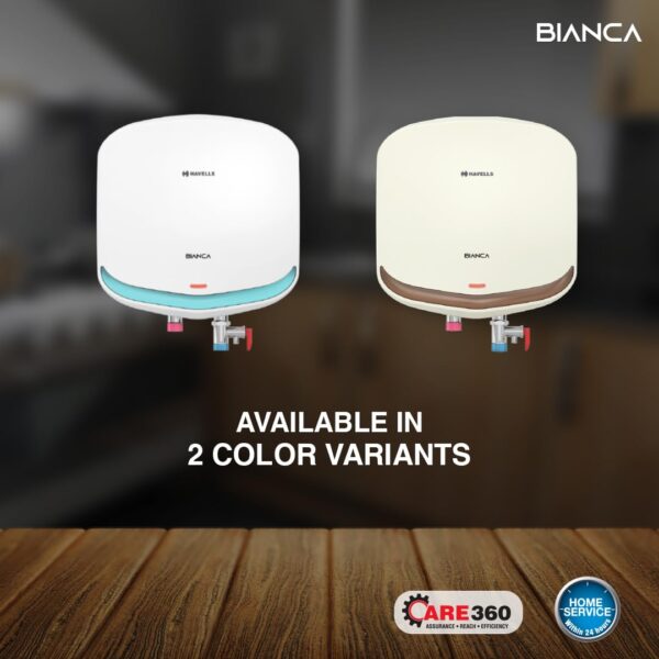 Havells Bianca 3 Litre Instant Water Heater(Geyser)| Bi Color LED IndicatorGlass Coated Anti-Rust Tank|Heavy Duty 3 Pin moulded Plug Top|Warranty: 5 Year on Inner Tank & 3 Year on element (White Blue) - Image 10